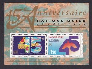 United Nations Geneva  #190  MNH  1990 anniversary UNO sheet