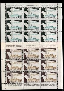 Yugsolvaia Scott 1506-1507 MNH** Europa Security Converence Sheet set