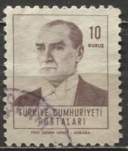 Turkey 1961: Sc. # 1527; Used Single Stamp