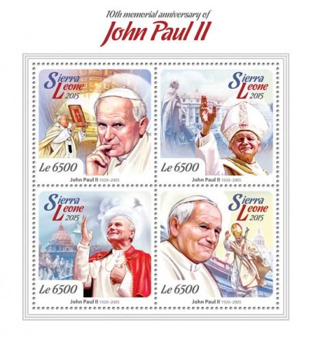 SIERRA LEONE 2015 SHEET POPE JOHN PAUL srl15106a