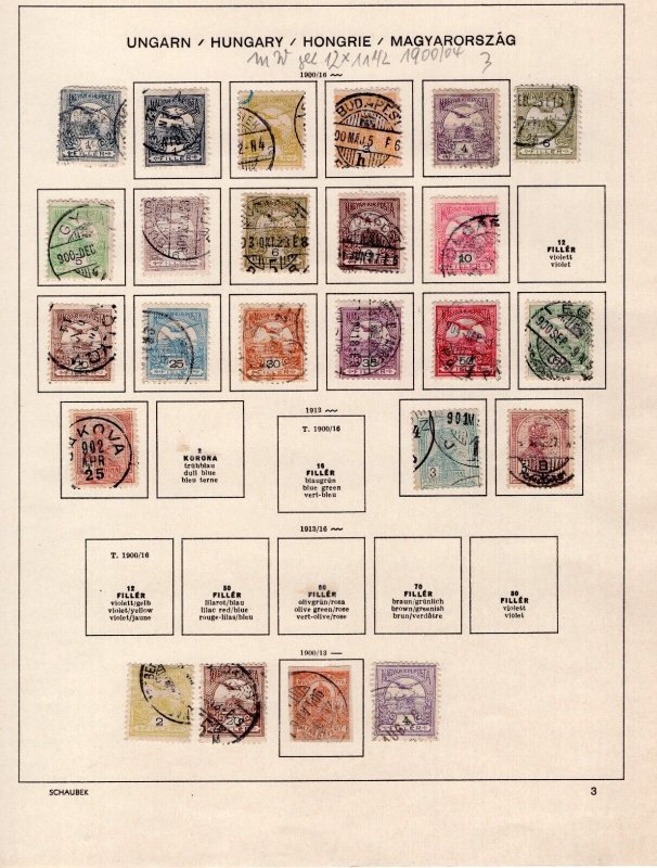 HUNGARY  1871-1920 OLD TIME COLLECTION WITH MANY BETTER STAMPS SEE SCANS