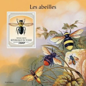 2021/09 - CHAD - BEES                          1V complet set    MNH ** T