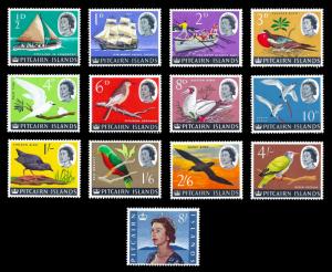 Pitcairn Islands 1964 Sc 39-57 MH Pre Decimal definitive set