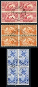 India 1951 Healthy India set in Blocks issued for Gandhis Birthday CTO/Fake pmks