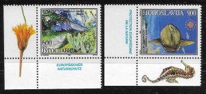 Yugoslavia 1998 European Nature Protection Fish Flowers Sc 2410-2411 MNH A3467