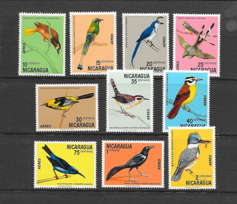 BIRDS - NICARAGUA #C766-75   MNH