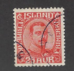 Iceland SC#121 Used F-VF SCV$62.50...Worth a Close Look!