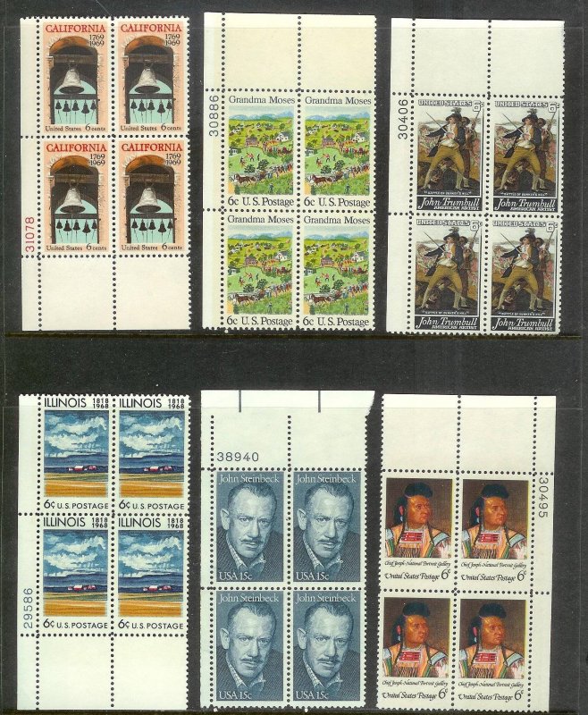 UNITED STATES (198) Blocks/Plate Blocks/Strips Stamps ALL Never Hinged FV=$67+