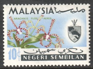 Malaya Negri Sembilan Scott 80 - SG85, 1965 Flowers 10c MH*