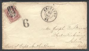 Scott 65, Amesbury MA, 1861-67 Issues