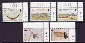 Isle of Man-Sc#301-5-unused NH set-Artifacts-Architecture-1986-