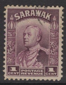 SARAWAK SG106 1934 1c PURPLE FINE USED