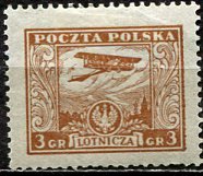 Poland; 1925: Sc. # C3: */MH Single Stamp