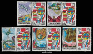 Czechoslovakia Scott 2503-2507 Mint never hinged.