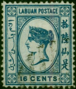 Labuan 1881 16c Blue SG10 V.F.U