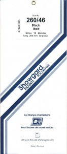 Showgard Stamp Mount Size 260/46 mm - BLACK (Pack of 10) (260x46  260mm)  STRIP