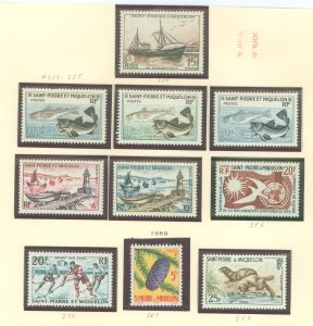 St. Pierre & Miquelon #350-359 Unused Single (Complete Set)