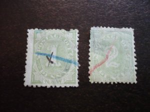 Stamps - New South Wales - Scott# J2-J3 - Used Part Set of 2 Stamps