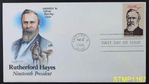 FDC Rutherford Hayes 19th President ARTCRAFT FIRST DAY COVER