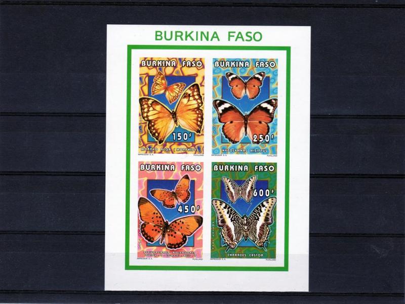 Burkina Faso 1996 Butterflies Compound Shlt.MNH Imperf 