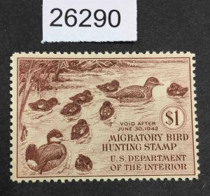 US STAMPS #RW8 MINT OG NH LOT #26290