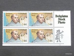 US#C116 Father Serra Lower Right  Zip Block  F-VF NH