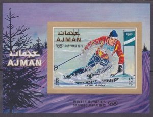 1971 Ajman 1147/B322b 1972 Olympic Games in Sapporo / overprint 16,00 €