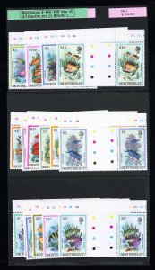 Montserrat Stamps # 445-60 MNH XF Gutter Pairs Scott Value $50.00