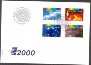 Switzerland 1997 Action Program Energy -2000 The four elements set of 4 FDC
