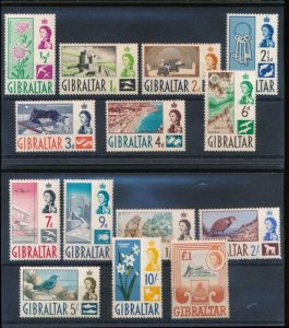 GIBRALTAR 147-160 MINT NEVER HINGED (MNH) QEII BIRD, PLANE