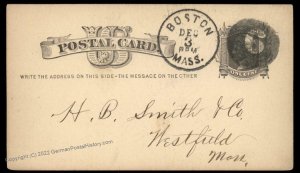 USA 1800s Boston Mass Negative Numeral 6 Fancy Cancel Cover 94934