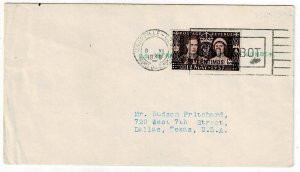 British Offices in Morocco 1938 Marseille Paquebot cancel on cover to the U.S.