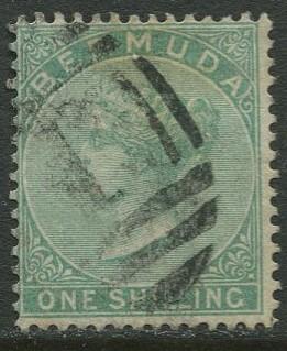 Bermuda - Scott 6 - QV Definitive - Wmk 1 -1865 - VFU -  Single 1/- Stamp