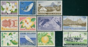 Cook Islands 1963 SG163-173 Flowers Birds Buildings Fish set MNH