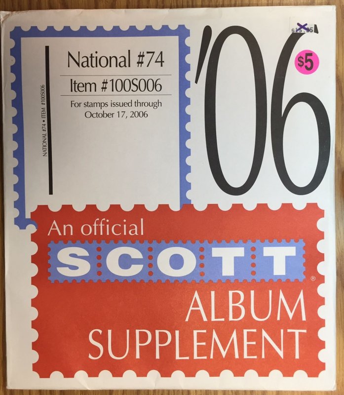 Scott National #74 Item #100S006 Album Supplement (through 2006)