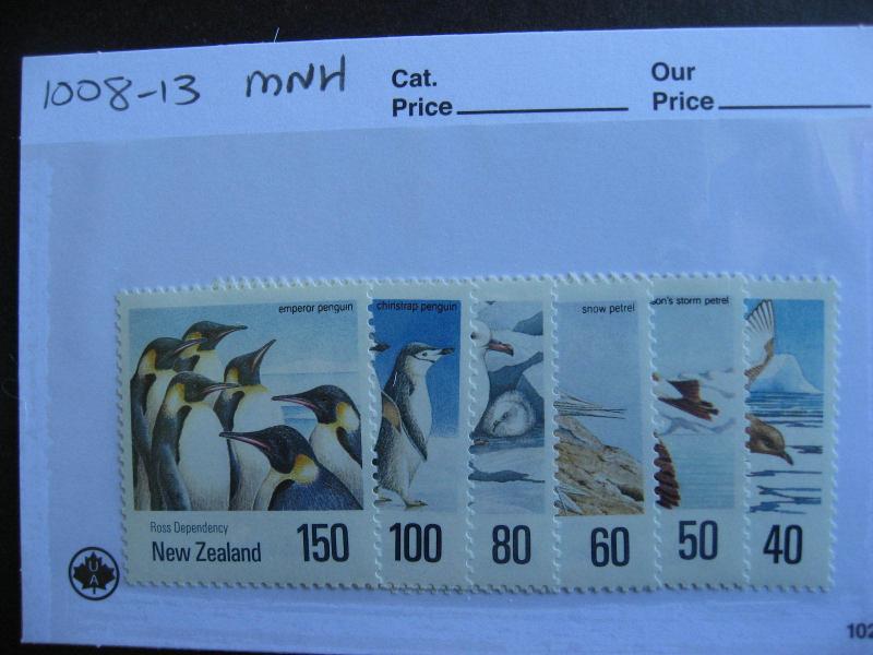 NEW ZEALAND birds set Sc 1008-13 MNH