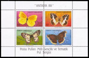 Turkey 1988 Butterflies Scott #2424a Mint Never Hinged