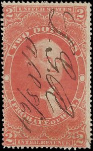 VEGAS - 1862-71 Revenue - Sc# R83c - Crease & Repaired Tear