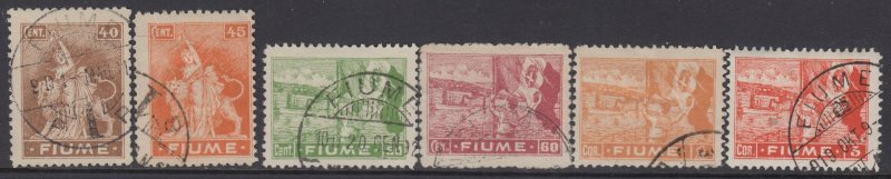 ITALY - Fiume - Paper Type C - Sassone n. 32-36+38-44+46 - used - cv 100$