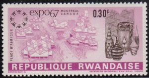 Rwanda 1967 MNH Sc 226 30c Drum, bottles, EXPO 67