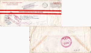 United States A.P.O.'s Soldier's Free Mail 1944 Pittsburg, Pa. Election War B...