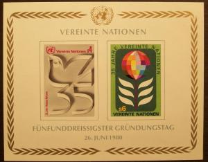 UN Vienna # 14 Souvenir Sheet, MNH (6806)