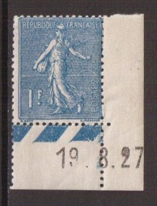 France   #154  MNH   1926   sower  1fr  corner date