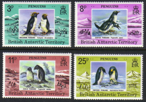 British Antarctic Territory #72-5 mint set, birds, 