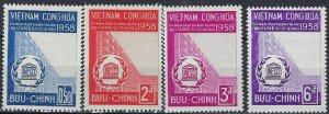 South Vietnam 92-95 MNH 1958 Unesco (ak2326)