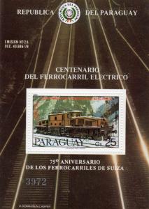 PARAGUAY 1981 Sc#1993  Centenary of Electric Trains S/S MNH VF