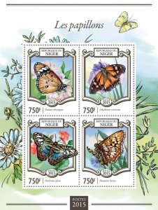 [850 41]- YEAR 2016 - NIGER - BUTTERFLIES    4V   complet set  MNH/**