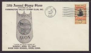 Stamp Show,Farmington Valley Stamp Club 1967 Cover