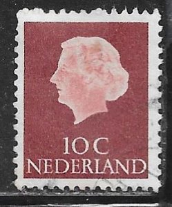 Netherlands 344: 10c Queen Juliana, used, F-VF