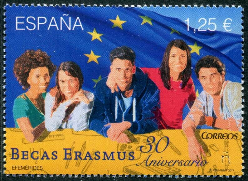 HERRICKSTAMP NEW ISSUES SPAIN Sc.# 4223 Erasmus Grants